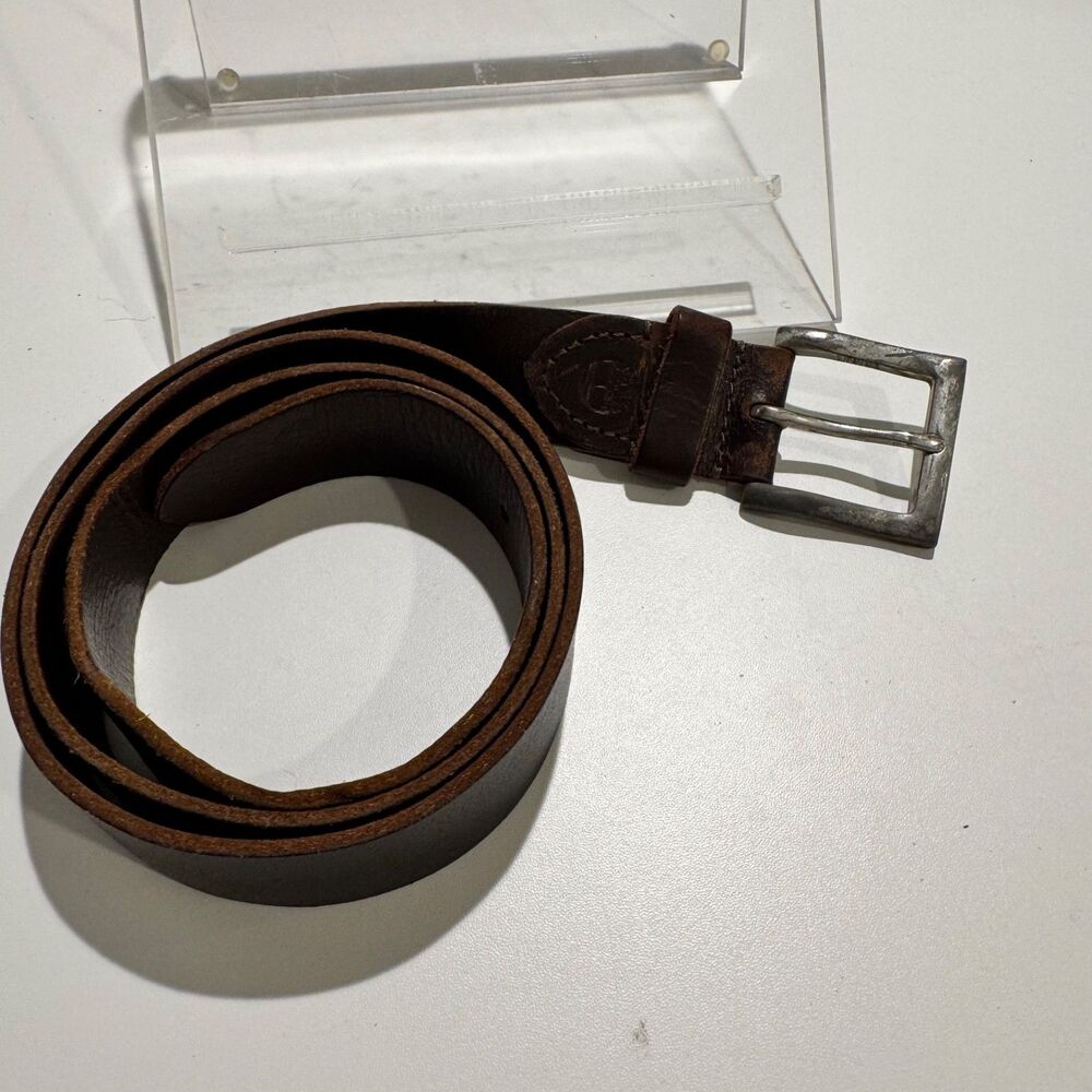 Timerland Brown Leather Mens Belt Sz 40 Distressed